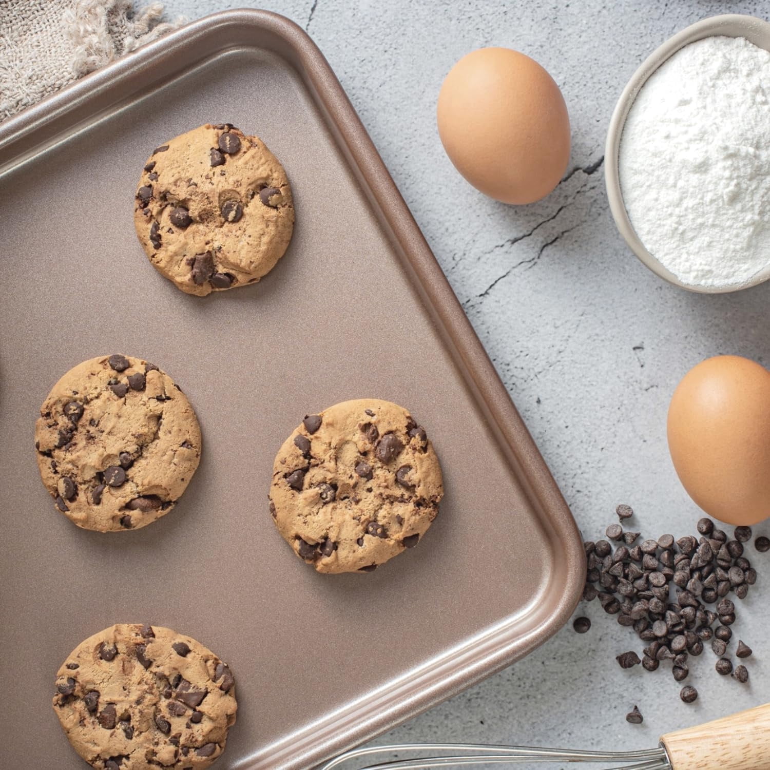 Nonstick 9x13 inch Quarter Baking Sheet Set of 2 | 13x9 inches Cookie Sheets | Best Non stick Cooking Pans, Small Tray for Toaster Oven | Baking Pan 9 x 13