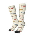 thumbnail image 2 of Balery Striped Vintage Planes Fun Novelty Socks Men'S Women'S Crew Socks Funny Crazy Novelty Socks Quirky And Cool Socks, 2 of 9