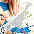 thumbnail image 4 of Raindrops Card Making Die Cuts Metal Cutting Dies for Crafts Plated Silver with Detailed Patterns, 4 of 8