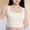 White, variant on Women' s Plus Size Seamless Push-Up Bra Backless Comfortable Everyday Underwire-Free Lingerie with Supportive Lift and Elegant Bare-Back Design Size 3XL