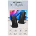 thumbnail image 1 of 4K60Hz -Compatible2.0 Switcher 7.1 Audio Screen Switcher 3 In1 Out 1080P Switcher Admite Efectos Visuales 3D Enchufe de la UE, 1 of 8