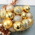 thumbnail image 3 of 34 Pieces Christmas Tree Ball Set 6cm Christmas Decorations (gold), 3 of 5
