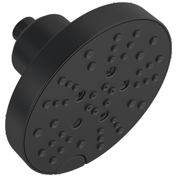 5Spray Contemporary Raincan Shower Head in Matte Black