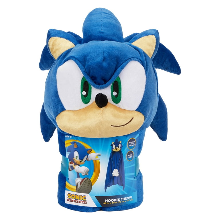 Sonic Kids Hooded Throw Wearable Plush Blue Walmart