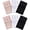 black, white, and skin, variant on 6 Pieces Women's Bra Extenders Elastic Stretchy Bra Extension Strap, 3 Rows x 3 Hooks (Multi-Color)