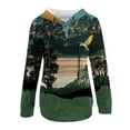 thumbnail image 3 of Chandail en Molleton d'Hiver pour Femmes, Pull de Noël Imprimé Hoilidy, Cardigan à Col Rond Chaud, Mode, Longueur Mi-Longue, Blouse Ample, 3 of 4
