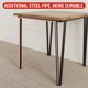 thumbnail image 5 of QinaQin Juego de comedor de 3 piezas para 2 personas, mesa de madera con 2 sillas tapizadas y estructura metálica, ideal para espacios pequeños, 5 of 8