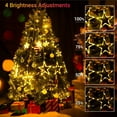 thumbnail image 4 of Quntis 12 Star Christmas Window Lights, 11 Lighting Modes 138 LED Star Curtain Lights Color Changing, Christmas Star Lights Hanging Backdrop for Bedroom Wedding Party Christmas Decoration, 4 of 16