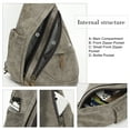 thumbnail image 2 of KL928 PU Leather Crossbody Backpack Sling Bag Shoulder Casual Daypack Rucksack for Men Women, 2 of 6