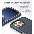 thumbnail image 3 of Petocase for iPhone 15 Pro Max Case,Heavy Duty 3-Layer[Shockproof][Dropproof][Dust-Proof] Durable Military Grade Full Body Rugged Protection Cover Case for iPhone 15 Pro Max,Blue/Grey, 3 of 7