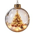 thumbnail image 2 of NWQKYZGH 1Pc Christmas Tree Ornaments, Clear Light-Up Christmas Ball Ornaments, Xmas Tree Ornament with LED Light for Tree Mantel, Holiday Home Decoration & Gift, 2 of 7