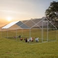 thumbnail image 2 of Large Chicken Coop, Metal Chicken Coop Walk-in Chicken Runs for Yard Chicken Cage/Poultry Cage with Waterproof and Anti-UV Cover for Outdoor Backyard Farm Use 19.7 x 9.8 x 6.56 ft, 2 of 8