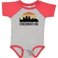 thumbnail image 3 of Inktastic Cincinnati Ohio Skyline Retro Boys or Girls Baby Bodysuit, 3 of 5