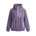 thumbnail image 6 of Admvng Women's Windproof Jacket Half Zip Pullover Drawstring Pocket Lightweight Water Resistant Outdoor Travel Windbreaker Coat, 6 of 7