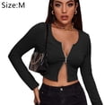 thumbnail image 2 of Top sexy de manga larga con cuello en V para mujer Zhivalor  BST2000126-2, 2 of 5