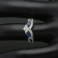 thumbnail image 3 of Ansley Anniversary Ring Sterling Silver Blue Cubic Zirconia Ginger Lyne Collection, 3 of 6