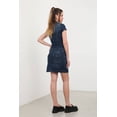 thumbnail image 4 of Banny Jeans ® Women's Navy Blue Denim Short Sleeve Dress Collared Neck Zippered Jean denim dress Summer Outfits for women, 4 of 5