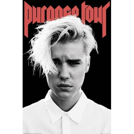 Justin Bieber Purpose Tour Poster 24x36 Walmart Com