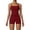 Red, variant on Uobin Women 2 Piece Workout Sets Padded Gym Yoga Tank Top High Waisted Biker Shorts with Pockets