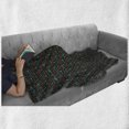 thumbnail image 6 of Floral Soft Flannel Fleece Throw Blanket, Flourishing Design of Flowers and Leaves Folkloric Ornament Pattern, Cozy Plush for Indoor and Outdoor Use, 50" x 60", Charcoal Grey Aqua Coral, by Ambesonne, 6 of 6