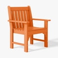 thumbnail image 3 of WestinTrends Malibu Outdoor Patio HDPE Adirondack Dining Arm Chair, Orange, 3 of 10
