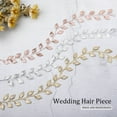 thumbnail image 2 of Leaf Bride Wedding Hair Vine Gold Hair Piece Bridal Hair Accessories for Women and Girls HV179 (Silver), 2 of 4