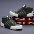 thumbnail image 2 of Zapatillas de lona transpirables para hombre, zapatos vulcanizados de alta calidad, informales, color verde, Harajuku, otoño, 2 of 5