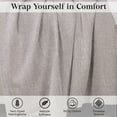 thumbnail image 3 of Superior Maya Chenille Herringbone Cotton Blanket, Twin, Brown, 3 of 9