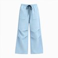 thumbnail image 5 of NOLDARES Boys Baggy Sweatpants, Casual, Straight Wide Leg, Athletic, Drawstring Joggers, with Pockets, Athletic(W120-Black), 5 of 6