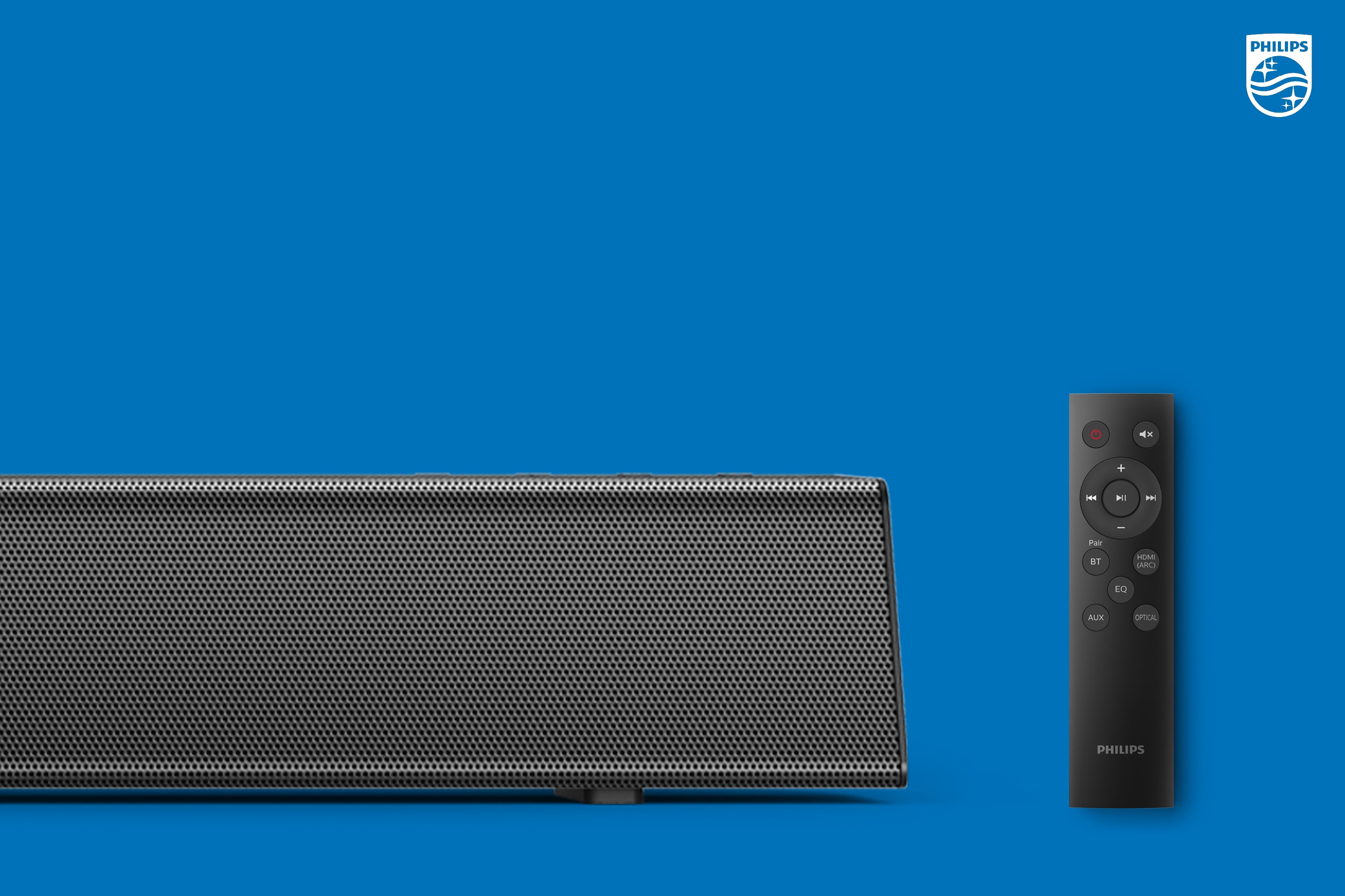 PHILIPS B5106 Sound Bar for TV,High Quality Sound with 2.0 Channel,Clear Sound with Subwoofer,Easy Setup with Roku TV™ Ready,Remote Control with HDMI ARC,Multiple Connections,Slim Design,Black