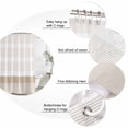 thumbnail image 6 of Brown Stripe Waterproof Fabric Shower Curtain,Modern Rustic Horizontal Brown Striped Waterproof Fabric Shower Curtain for Bathroom Curtains Bathtubs Hotel Shower Curtains with 12 Hooks Standard 66x72, 6 of 8