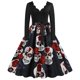 thumbnail image 1 of Vestido de mujer Vestido largo de otoño con estampado de calavera, 1 of 5