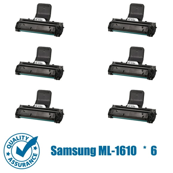 Printer Pro™ Lot de 6 Cartouches de Toner Noir Compatibles Samsung ML-1610D2/Samsung ml1610 - Imprimante Samsung ML-1610/ML-1615/ML-2010