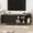 Black, variant on AISWORD 55 Inch TV Stand with Power Outlet for TVs up to 60 Inch, Entertainment Center with Storage and Adjustable Shelves, Media Console with Sliding Doors for Living Room, Walnut