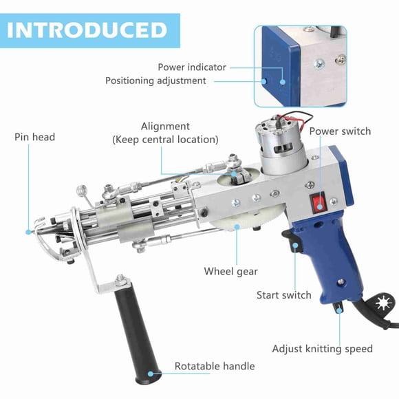 Tufting Alfombra Eléctrica Máquina De Tejido De Mechones Dispositivo De Floking Profesional Bordado Industrial Bucle De Bucle Equipo De Tejido De Bucle De Bucle