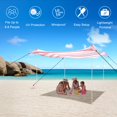 thumbnail image 3 of Toldo para carpa de playa BEW, 3 x 3 m, protección UV UPF 50+, rosa, 3 of 7