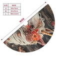 thumbnail image 2 of KLL 48" Christmas Tree Skirt Vintage Floral White Horse Xmas Tree Skirts Mat for New Year Xmas Holiday Party Indoor Outdoor Home Decoration, 2 of 5