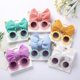 thumbnail image 3 of Gafas de sol con forma de flor para bebé, gafas de sol coloridas y diademas con lazo para bebé, bonito accesorio para fotografía al aire libre para niños pequeños, 3 of 5