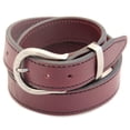 thumbnail image 4 of 1 1/2" Burgundy Latigo Leather Belt Decorative Stitching Buckle Set, 4 of 4