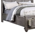 thumbnail image 4 of Benzara Demi Wood California King Size Bed with Sleigh Headboard in Oak Gray, 4 of 5