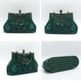 thumbnail image 5 of Kwuty Vintage 1920s Beaded Evening Bag Pearl Clutch Bag for Women Sequin Handbag Bridal Wedding Purse Floral Shoulder Bag, 5 of 5