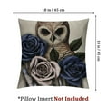 thumbnail image 4 of Happy Halloween Owl Pillowcase, Floral Throw Pillow Cover,Cushion Case with Hidden Zipper, Floral Pillow Cases for Living Room Couch Sofa Patio Garden Car, 4 of 7