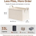 thumbnail image 6 of StorageWorks Large Fabric Storage Bins with Metal Frame, Collapsible Storage Baskets for Shelves, 2-Pack, Beige Cotton-Linen, 6 of 7