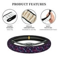 thumbnail image 6 of Daiia Purple Butterfly Steering Wheel Cover Auto Steering Wheel Covers Breathable Anti-Slip Steering Wheels Car Interior Decor Accessories for Men Women Universal 15 Inch, 6 of 8