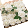 thumbnail image 1 of Rosas de espuma de flores artificiales con tallos-ramos de novia Vhermosa CPB-YL620-1, 1 of 5
