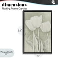 thumbnail image 4 of Stupell Industries Traditional Faded Tulips Pencil Sketch Black Floating Frame Canvas Art, 17 x 25, by Petals Prints Design, 4 of 8