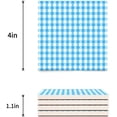 thumbnail image 3 of FMSHPON Independence Day American Flag Blue and White Plaid Checked Set of 4 Coaster for Drinks, Absorbent Ceramic Stone Coasters Cup Mat with Cork Base for Home Kitchen Room Coffee Table Bar Decor, 3 of 4