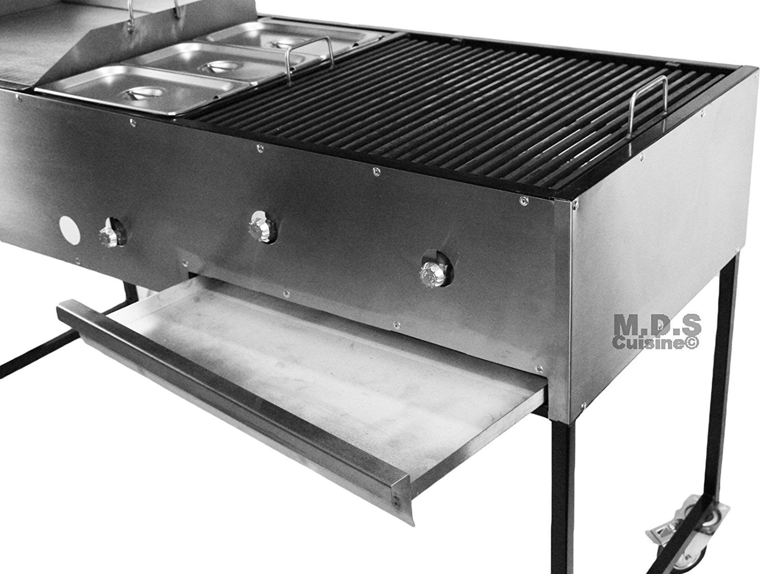 Taco Cart Grill 24" Outdoor Griddle Flat top Burgers Hot Dogs food cart catering 