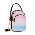 thumbnail image 7 of FORMRS Crossbody Bag for Women Quilted Travel Shoulder Cell Phone Purse with Chain Strap Handbag, Light Pink Stripes, 7 of 7