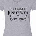 thumbnail image 4 of Inktastic Celebrate Juneteenth Women's V-Neck T-Shirt, 4 of 5